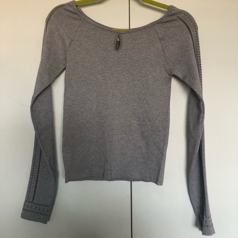 Stretchy Long Sleeve Ribbed Shirt